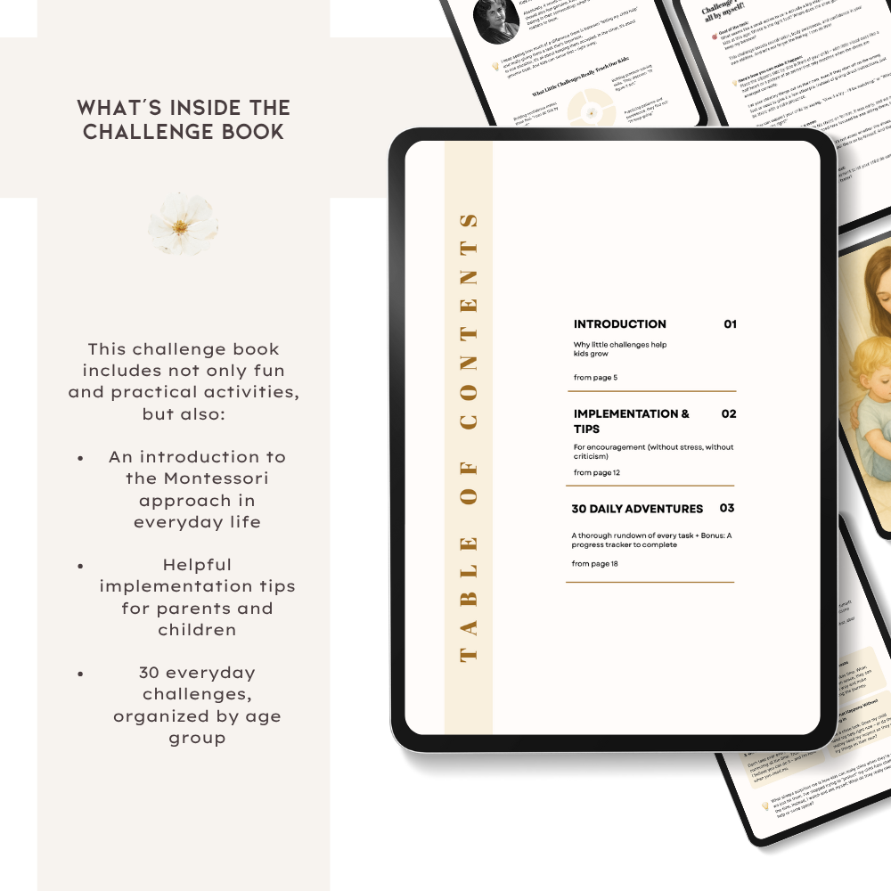 Montessori Challenges for daily Living