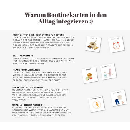 Routinekarten für Kinder